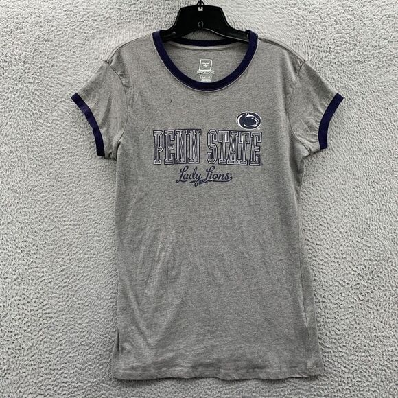 Pro Edge Tops - PENN STATE Shirt Womens Large Top Short Sleeve Gray NCAA*